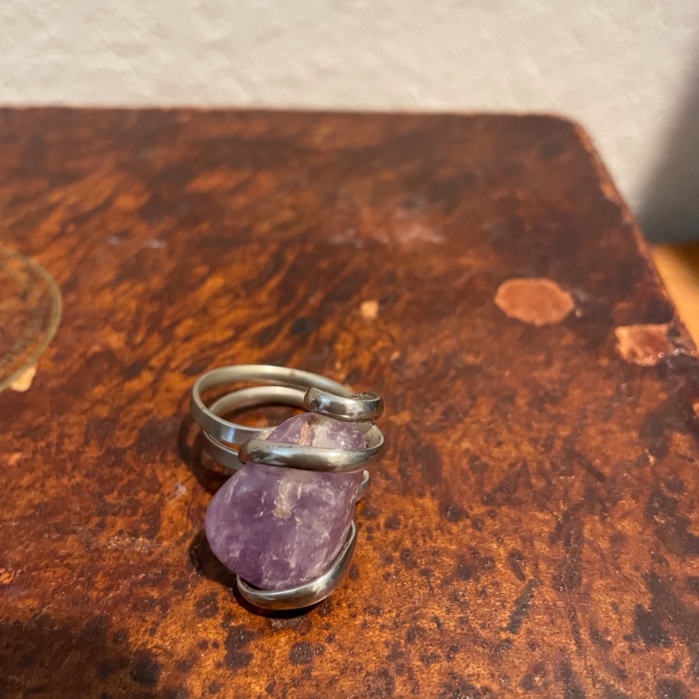 Sterling silver and amethyst ring